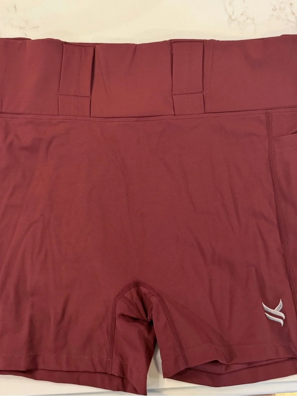 Vakandi conceal carry Athletic Shorts in Maroon with Reflective Logo